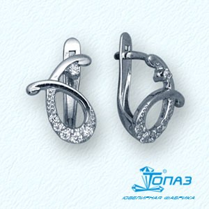 

Серьги с фианитами Линии Любви, Серьги Т30202793