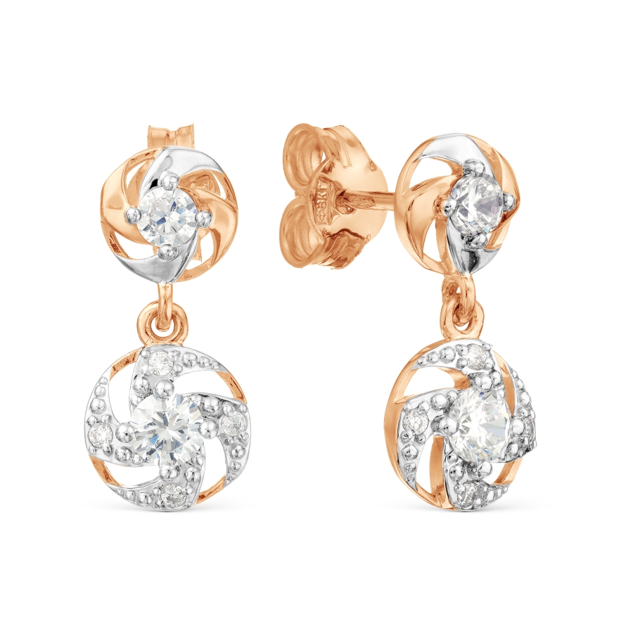 

Серьги с фианитами Линии Любви