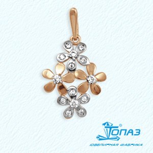 

Подвеска с фианитами Линии Любви, Подвески и кулоны Т142031764
