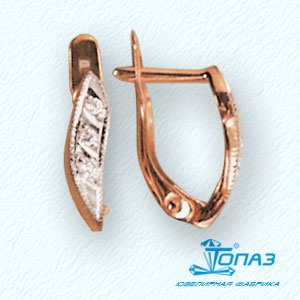 

Серьги с фианитами Линии Любви, Серьги Т14202020