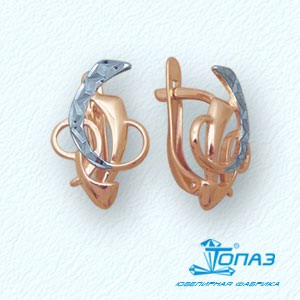 

Серьги из красного золота Линии Любви, Серьги Т14062921