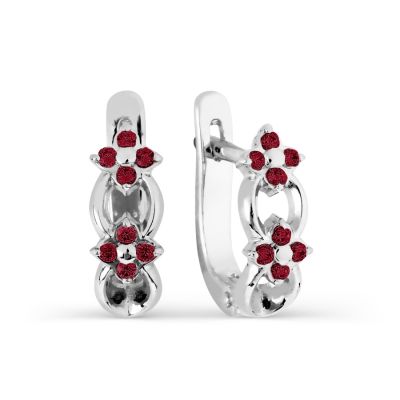 

Серьги с фианитами Линии Любви, Серьги Т302026764-02