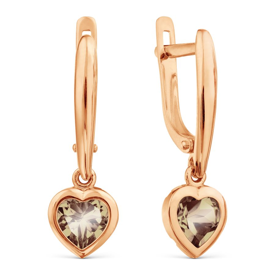 

Серьги с раухтопазами Линии Любви