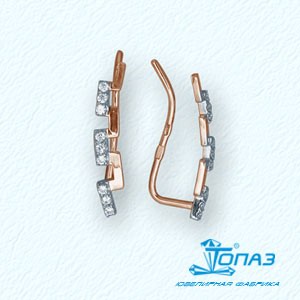 

Серьги с фианитами Линии Любви, Серьги Т14202832
