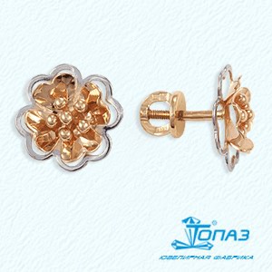 

Серьги из красного золота Линии Любви, Серьги Т140622899