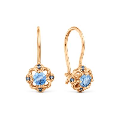 

Серьги с Swarovski Zirconia Линии Любви, Серьги Т10202Б228