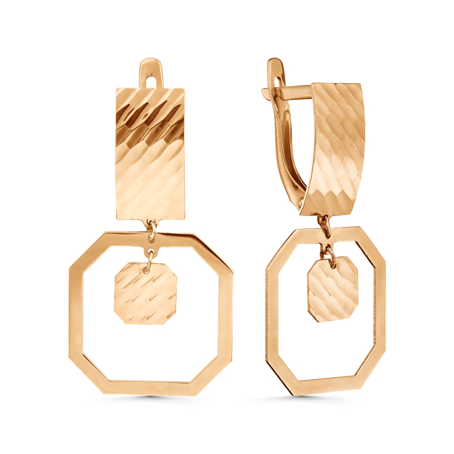 

Серьги из красного золота Линии Любви, Серьги Т100629890