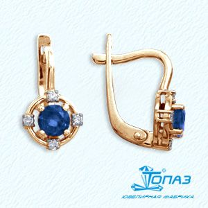 

Серьги с сапфирами и бриллиантами Линии Любви, Серьги Т141022157