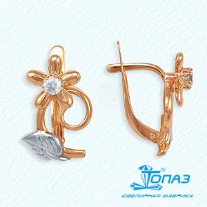 

Серьги с фианитами Линии Любви, Серьги Т142023004