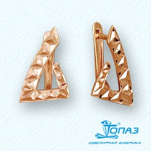 

Серьги из красного золота Линии Любви, Серьги Т10062741