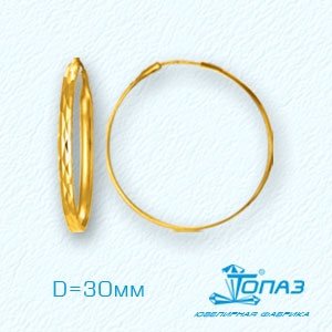 

Серьги конго из желтого золота Линии Любви, Серьги Т900621374