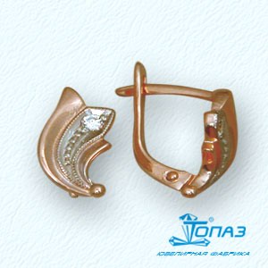 

Серьги с фианитами Линии Любви, Серьги Т14202423