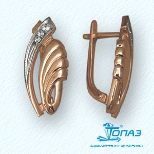 

Серьги с фианитами Линии Любви, Серьги Т14202320