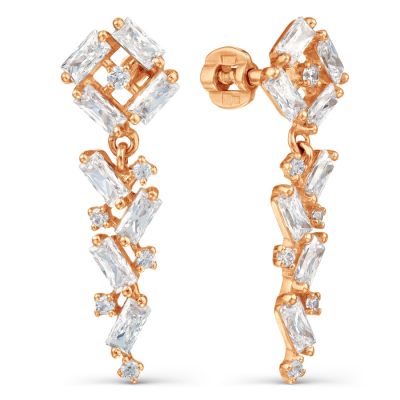 

Серьги с фианитами Premium Линии Любви, Серьги Т102027684