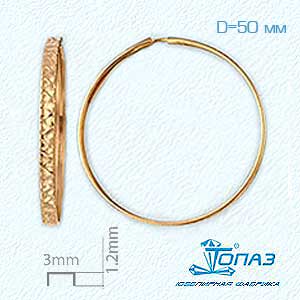 

Серьги конго из красного золота Линии Любви, Серьги Т100621598