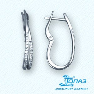 

Серьги из белого золота Линии Любви, Серьги Т30202778
