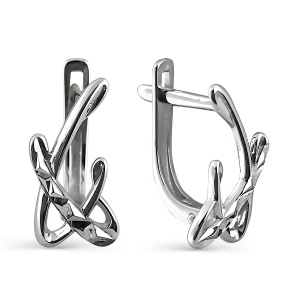 

Серьги из белого золота Линии Любви, Серьги Т30062792