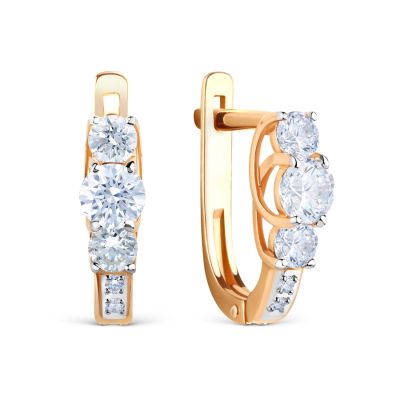 

Серьги с Swarovski Zirconia Линии Любви, Серьги Т142025319
