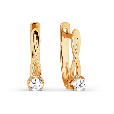 

Серьги с Swarovski Zirconia Линии Любви, Серьги Т142026348