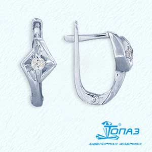 

Серьги с фианитами Линии Любви