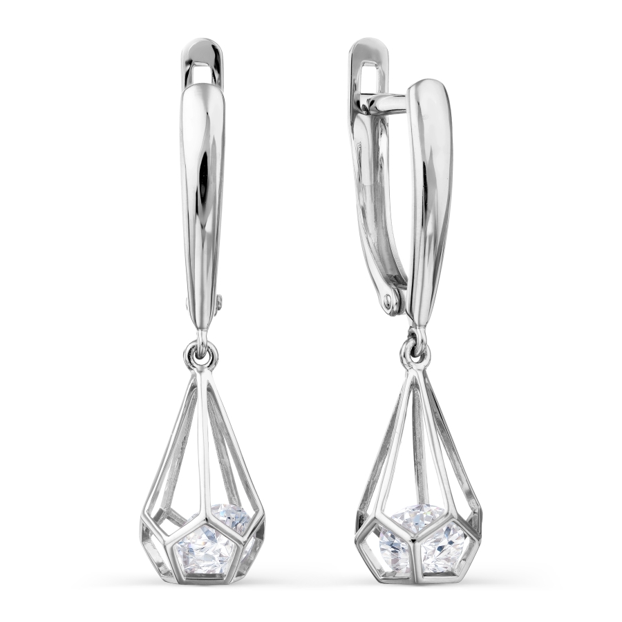 

Серьги с Swarovski Zirconia Линии Любви