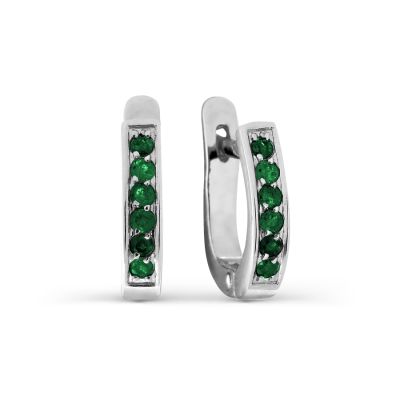 

Серьги с изумрудами Линии Любви, Серьги Т301026835