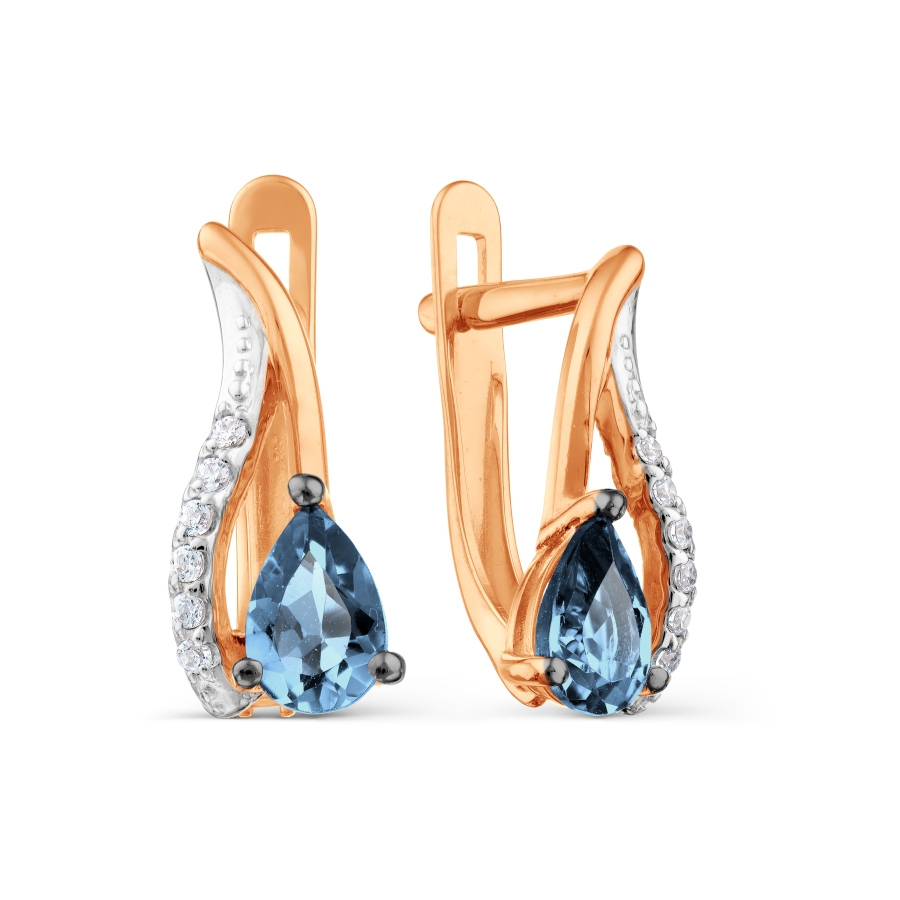 

Серьги с топазами и Swarovski Zirconia Линии Любви, Серьги Т143025952-01