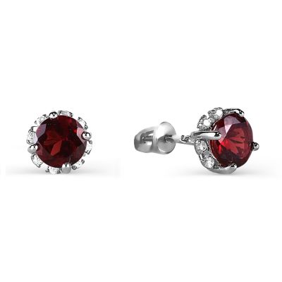 

Серьги с гранатами и фианитами Линии Любви, Серьги Т303026099-01