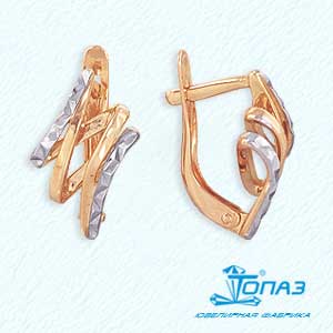 

Серьги из красного золота Линии Любви, Серьги Т140623452