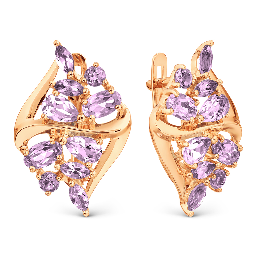 

Серьги с аметистами Линии Любви