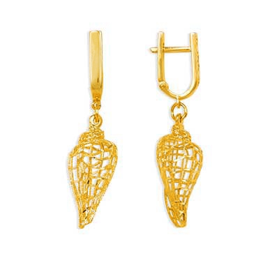 

Серьги из желтого золота Линии Любви, Серьги Т900622963