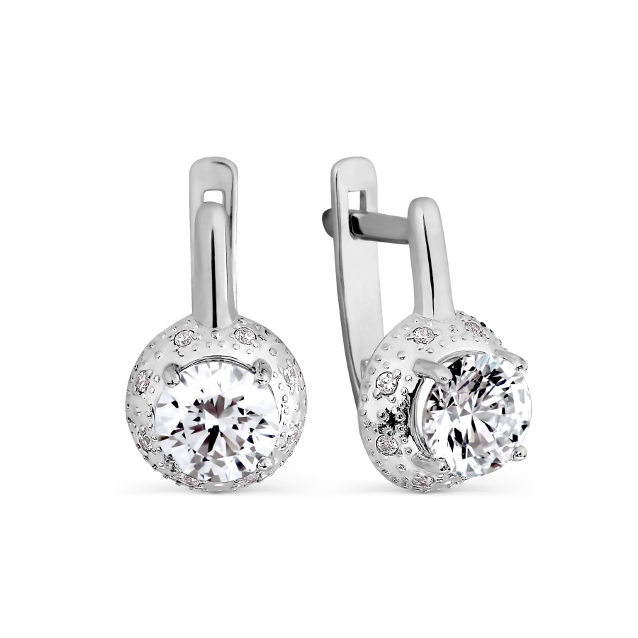 

Серьги с Swarovski Zirconia Линии Любви, Серьги Т307026160