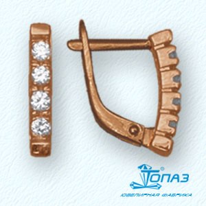 

Серьги с фианитами Линии Любви, Серьги Т10202170