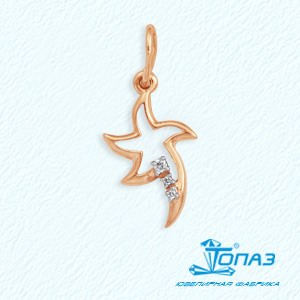 

Подвеска с фианитами Линии Любви, Подвески и кулоны Т142031638