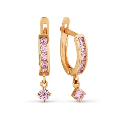 

Серьги с фианитами Линии Любви, Серьги Т102027441-03
