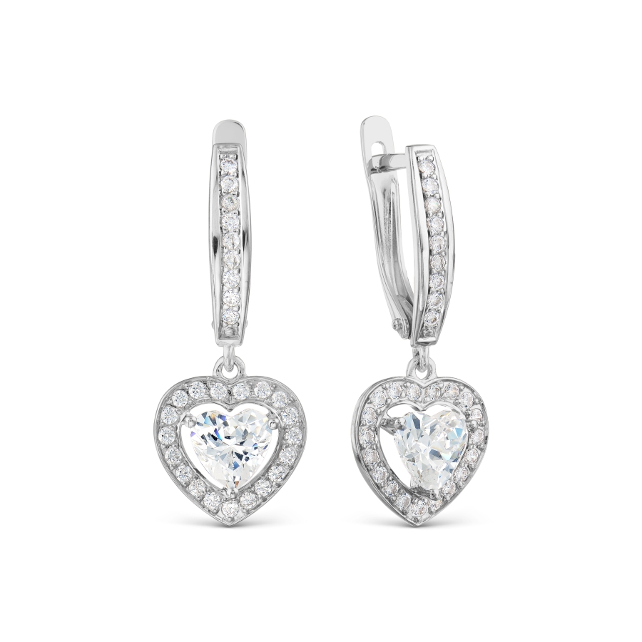 

Серьги с Swarovski Zirconia Линии Любви, Серьги Т307027980