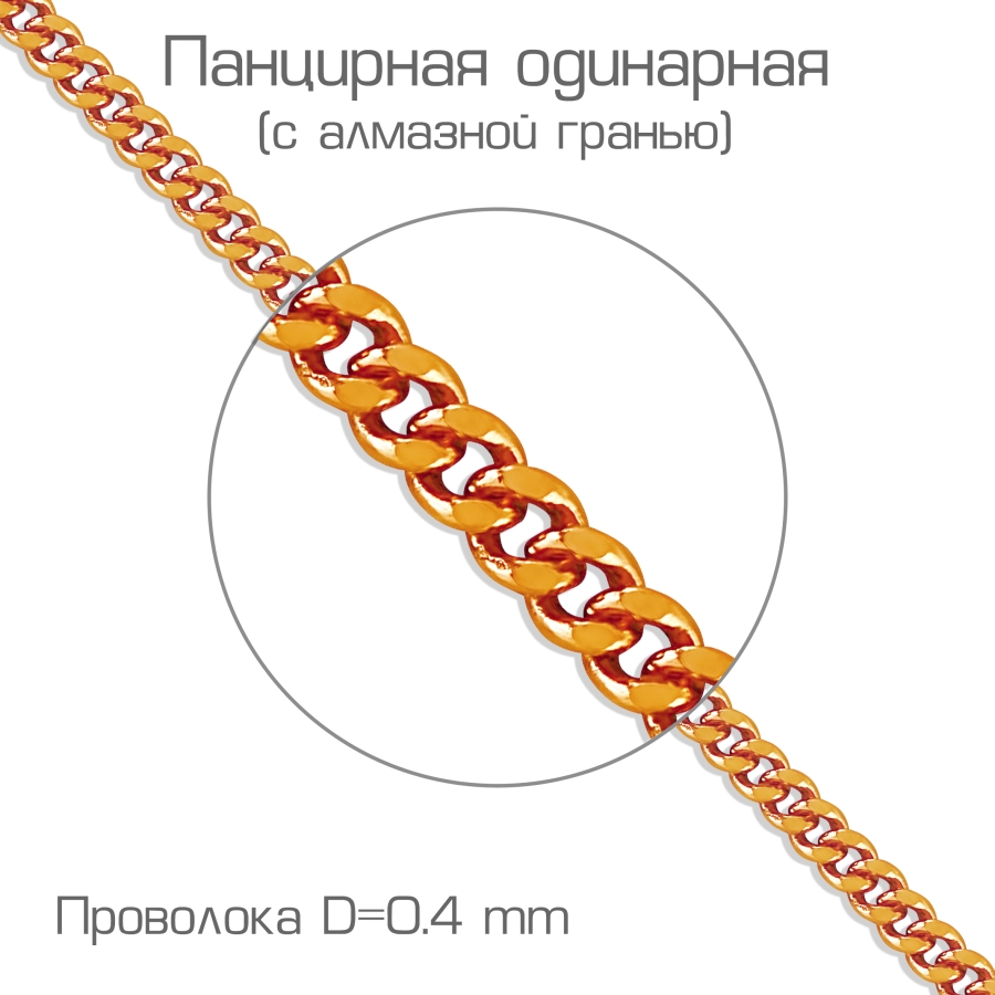 

Цепочка из красного золота Линии Любви, Цепочки ЦПН10112040