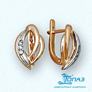 

Серьги с фианитами Линии Любви, Серьги Т14202554