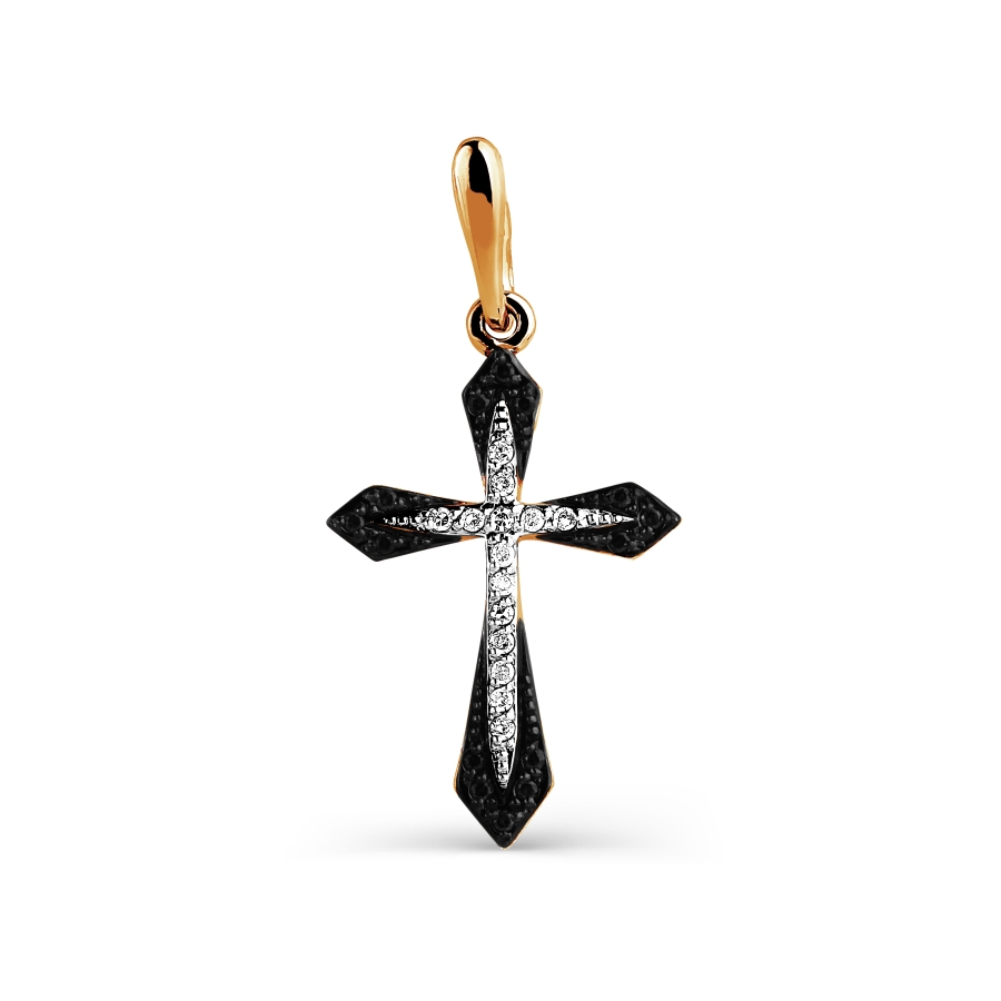 

Крестик с бриллиантами Линии Любви, Крестики Т14106466-01