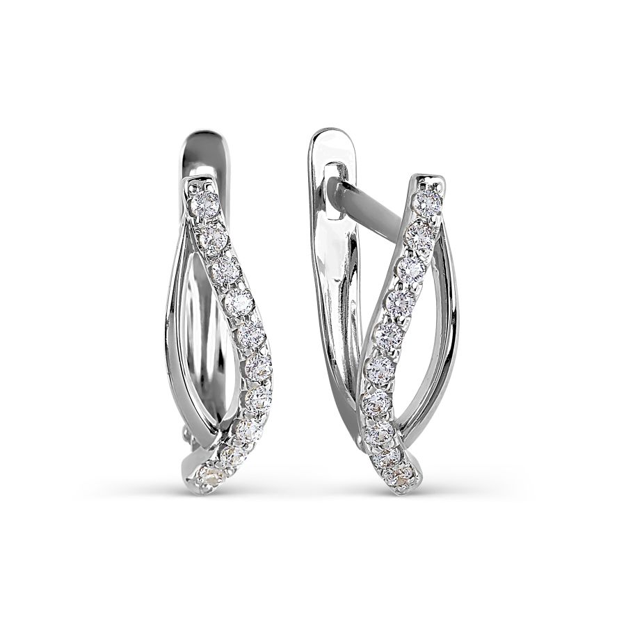 

Серьги с Swarovski Zirconia Линии Любви, Серьги Т307027343