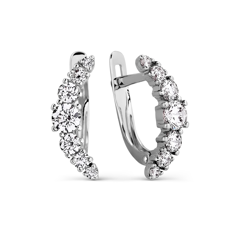 

Серьги с Swarovski Zirconia Линии Любви