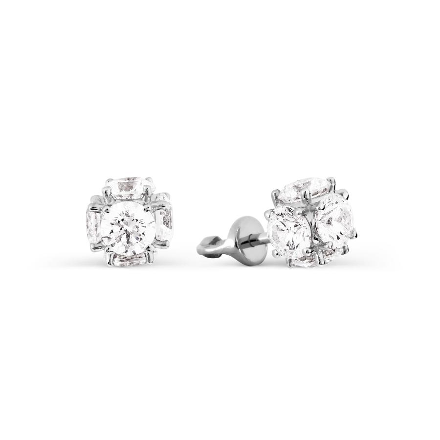 

Серьги с Swarovski Zirconia Линии Любви