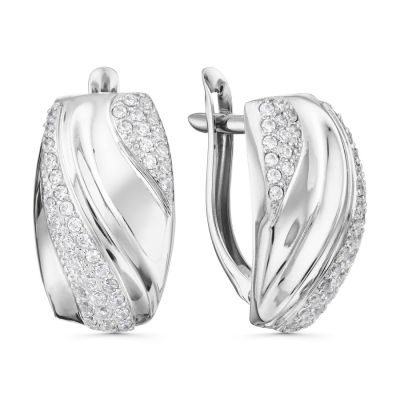 

Серьги с Swarovski Zirconia Линии Любви, Серьги Т30202Б065