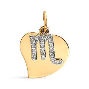 

Подвеска с фианитами Линии Любви, Подвески и кулоны Т142033044