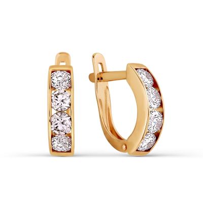 

Серьги с фианитами Линии Любви, Серьги Т102027436