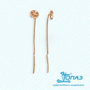 

Серьги из красного золота Линии Любви, Серьги Т100022897
