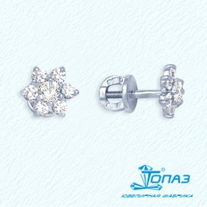 

Серьги с фианитами Линии Любви, Серьги Т302022758