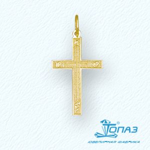 

Крестик из желтого золота Линии Любви, Крестики Т90086062
