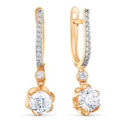 

Серьги с Swarovski Zirconia Линии Любви, Серьги Т147028646