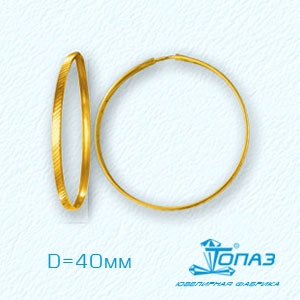 

Серьги конго из желтого золота Линии Любви, Серьги Т900621546